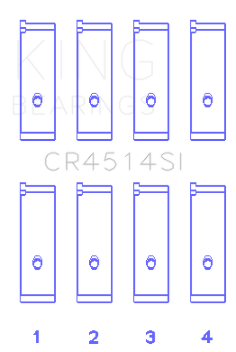 King Engine Bearings Toyota 1Azfe/2Azfe (Size +0.25mm) Connecting Rod Bearing Set