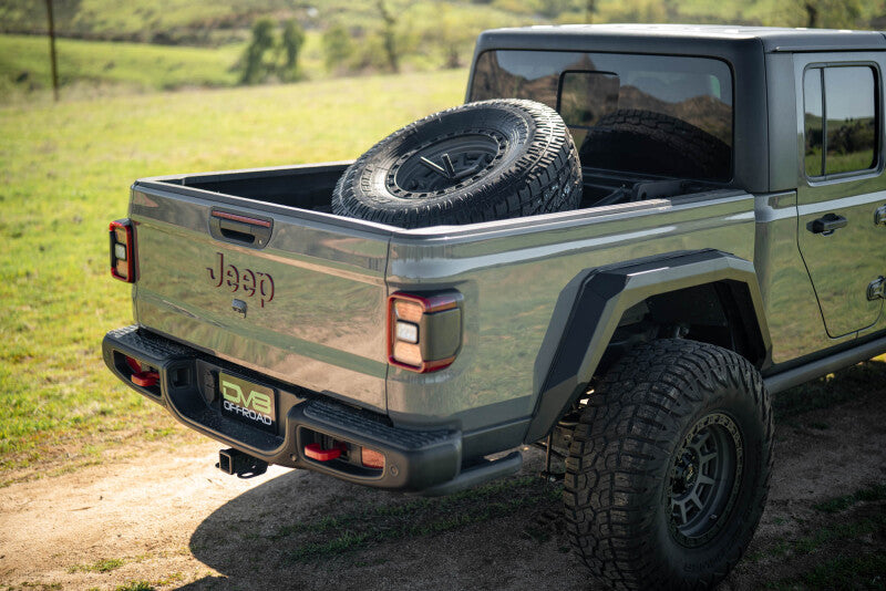 DV8 Offroad 2020+ Jeep Gladiator JT Adjustable In-Bed Tire Carrier