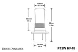 Diode Dynamics P13W HP48 LED - Cool - White (Pair)