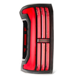 AlphaRex 24-25 Toyota Tacoma NOVA-Series LED Prismatic Tail Lights - Black Red
