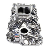 Edelbrock Chevy SB Performer EPS Intake Manifold w/ Oil Fill Tube - Chrome Plasma