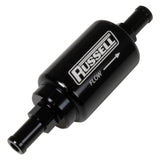 Russell 3/8 Male To 3/8 Male Barbed Fuel Check Valve - Black Anodized