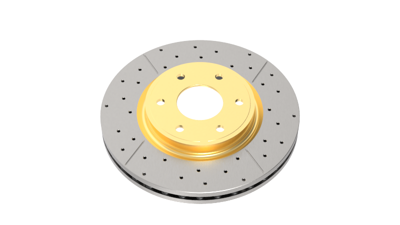 DBA 01-14 Acura CL Front Street Series Drilled & Slotted Rotor w/Gold Hat