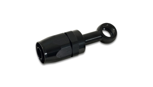 Vibrant -10AN Banjo Hose End Fitting for use with M16 or 5/8in Banjo Bolt - Aluminum Black