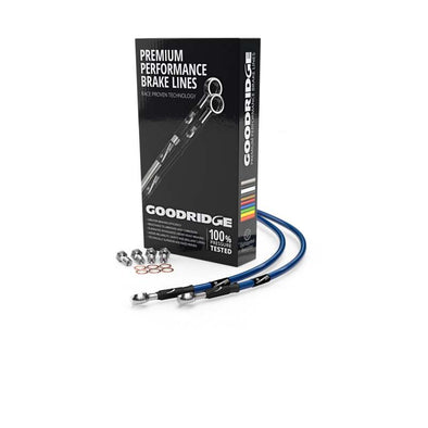 Goodridge Gilera Runner 50 Front Disc Electric Blue Brake Lines