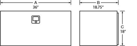 Tradesman Aluminum Underbody Truck Tool Box (36in.) - Black