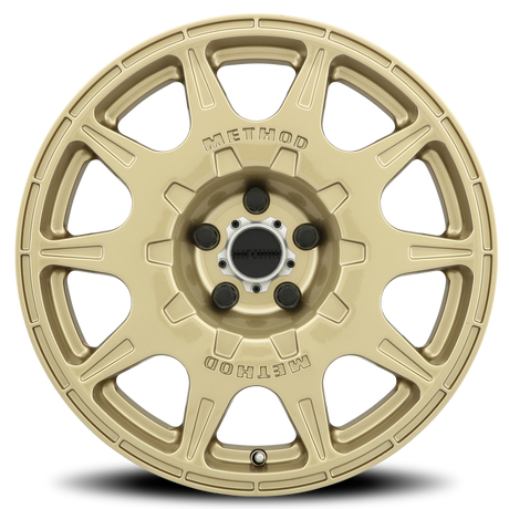 Method MR502 RALLY 17x8 +38mm Offset 5x4.5 67.1mm CB Gold Wheel
