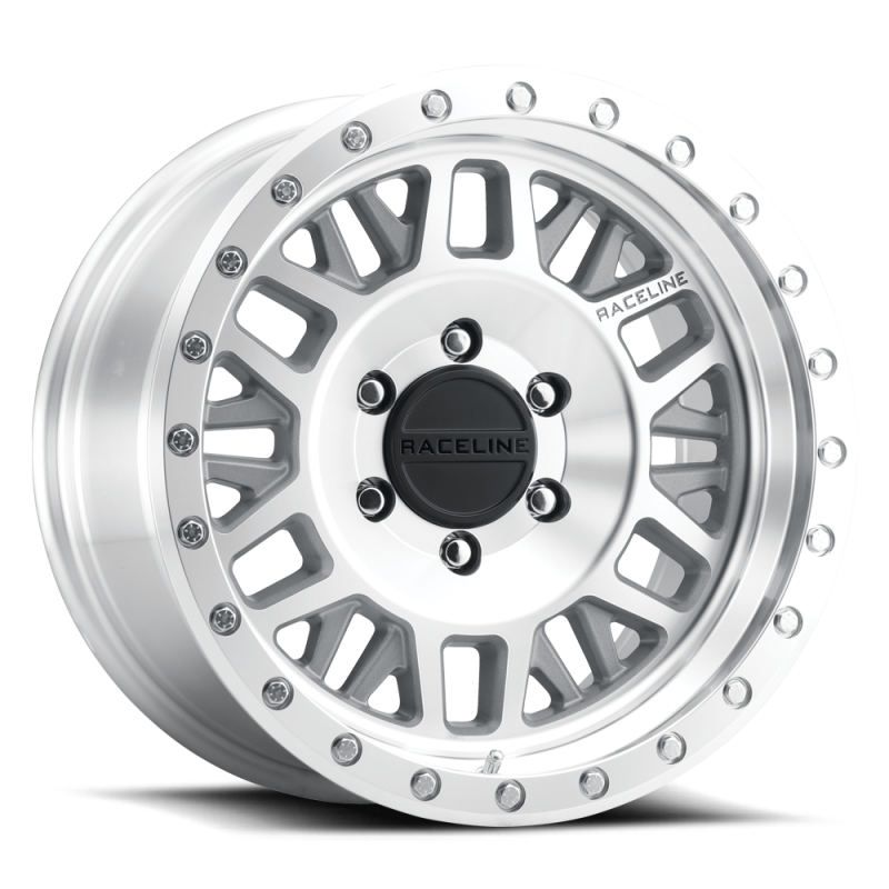 Raceline RT951M Ryno 20x8.5in / 5x139.7 BP / 32mm Offset / 6in BS108mm Bore - Cast Beadlock Wheel