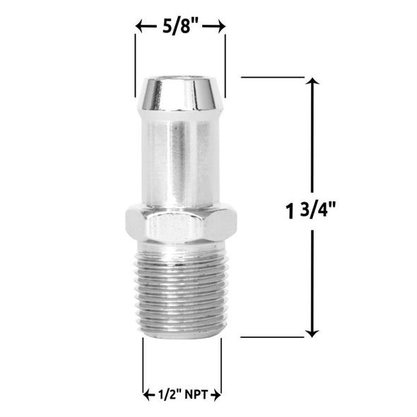 Spectre Heater Hose Fitting 5/8in. - Chrome