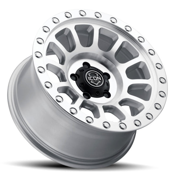 ICON Hulse 17 X 8.5 6 X 135 6mm Offset 5in BS Silver Machined