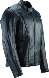 River Road Race Leather Jacket Black - Small