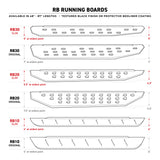 Go Rhino RB10 Slim Running Boards 57in. Cab Length - Tex. Blk (No Drill/Mounting Brackets Required)