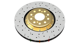 DBA 09-15 BMW 335d Front 5000 Series Drilled & Slotted Rotor w/Gold Hat