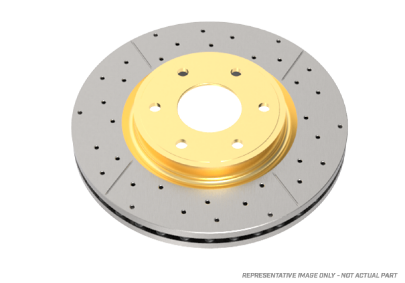 DBA 15-20 Ford Mustang GT (352mm Rotor w/o Perf Pkg) Front Steet Series Drill & Slot Rotor w/Blk Hat