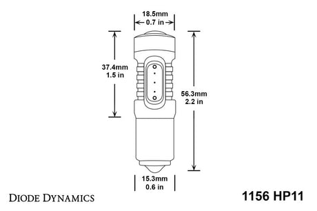 Diode Dynamics 1156 LED Bulb HP11 LED - Cool - White (Pair)