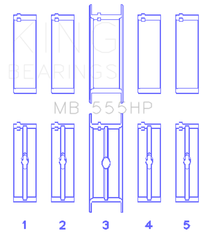King Engine Bearings Chrysler 350/361/383/403 Main Bearing Set