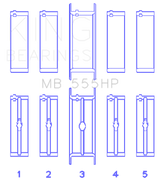 King Engine Bearings Chrysler 350/361/383/403 Main Bearing Set