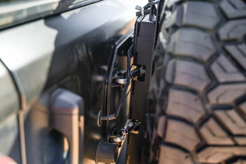 DV8 Offroad 18-23 Jeep Wrangler JL MTO Series Bumper Spare Tire Swing Gate