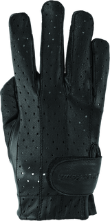 River Road Tucson Leather Perforated Gloves Black Womens - Small