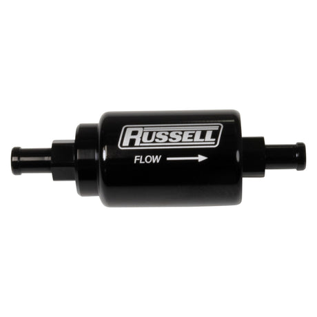 Russell 5/16 Male To 5/16 Male Barbed Fuel Check Valve - Black Anodized