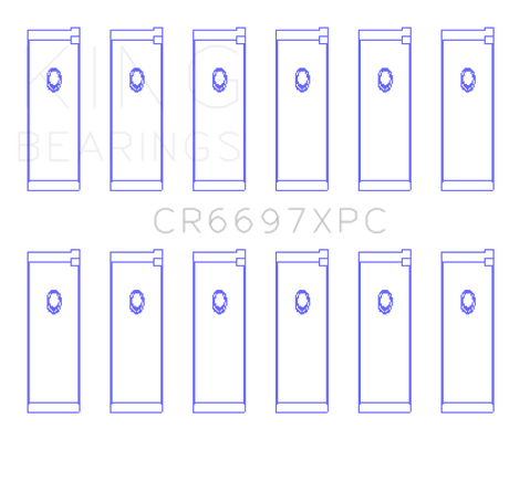 King Engine Bearings Nissan RB25/RB26 (Size .026) Coated Performance Rod Bearing Set