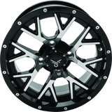 QuadBoss Barbwire 14X7 - 5+2 - 4/110 - Black Machined