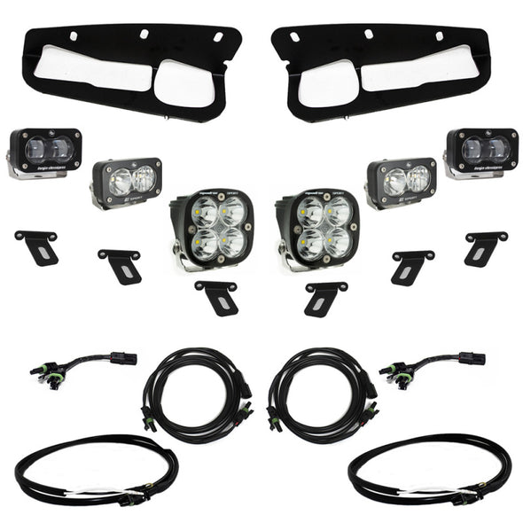 Baja Designs 21-22 Ford Bronco w/Steel Bumper S2 SAE Sportsmen Fog Pkt Light Kit w/Upfitter - Clear