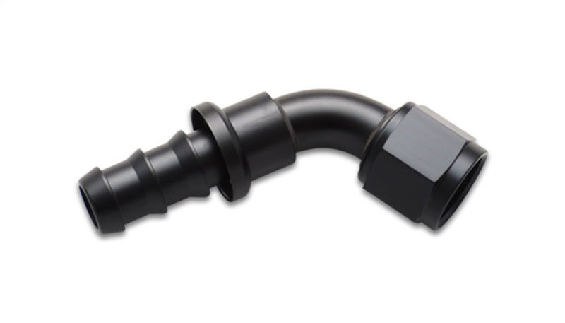 Vibrant Push-On 60 Degree Hose End Elbow Fitting Size -4AN