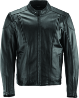 River Road Race Leather Jacket Black - Small