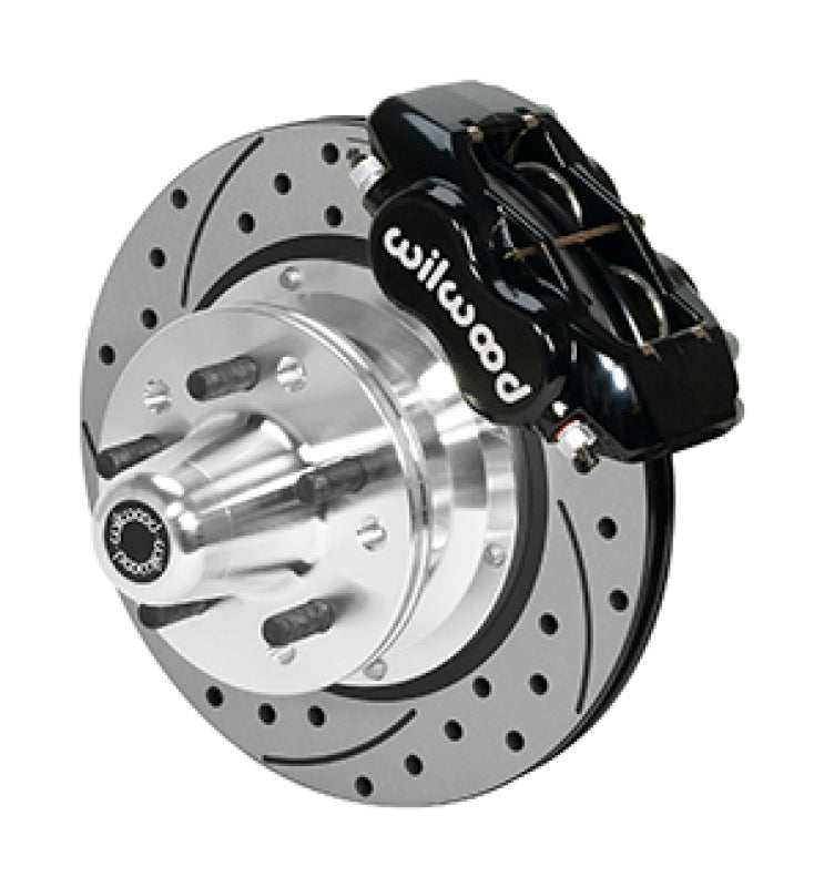 Wilwood Forged Dynalite Pro Series Front Brake Kit Black Caliper 11.00in SRP Drilled & Slotted Rotor
