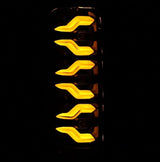 AlphaRex 87-96 Ford Bronco/F-150 Luxx-Series LED Tail Lights - Black Red