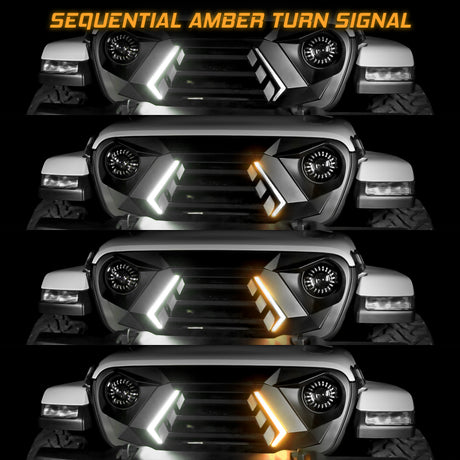 XK Glow JK Wrangler XKCHROME LED Grill Kit