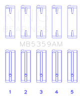 King Engine Bearings Mazda FE 2.0L Main Bearing Set