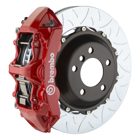 Brembo 05-14 Mustang GT Excl non-ABS Equipped Fr GT BBK 6Pist Cast 380x32 2pc Rtr Slot Type3-Red