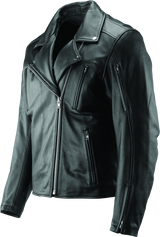 River Road Ironclad Classic Leather Jacket Black - Small