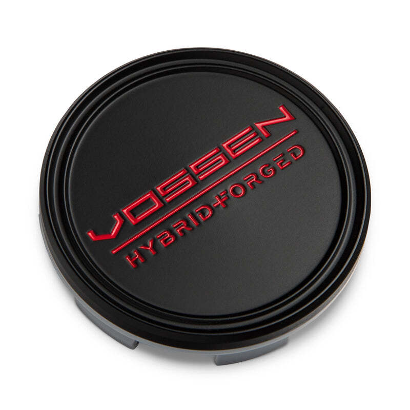 Vossen Hybrid Forged Optional Center Cap - Satin Black w/Red Lettering