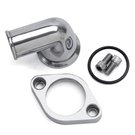 Edelbrock Waterneck SBC/BBC 90-Degree Two-Piece Cast Swivel Polished