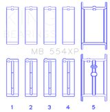 King Engine Bearings Chevrolet 265/283/302/327 V8 Main Bearing Set