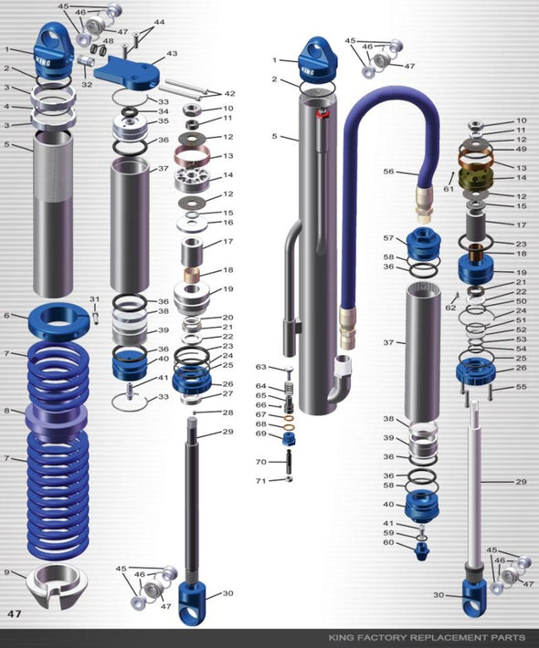 King Shocks Grommet .625 ID .500 BRG - Black .625x1.268x.380