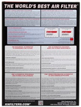 K&N Replacement Air Filter 09-12 Peugeot / 09-12 Citroen