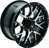 QuadBoss Barbwire 14X7 - 5+2 - 4/110 - Black Machined