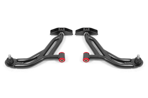 BMR Suspension 05-14 Ford Mustang Lower A-Arms - Black Hammertone - Non-Adjustable