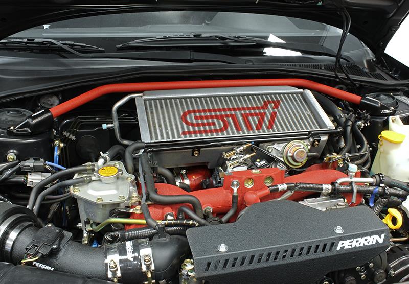 PERRIN 08-14 WRX/STI/Impreza / 14-18 Forester / 13-17 Crosstrek / 05-09 Legacy FR Strut Brace - Red