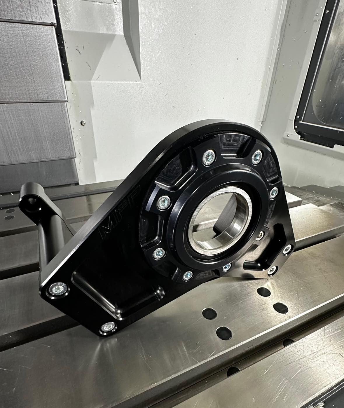 MFP BILLET 6 RIB BLACK CRANK SUPPORT FOR WHIPPLE (2021 - 2025 F-150)