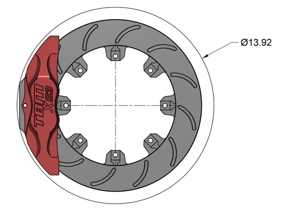 S550 Mustang XS3 Front Extreme Street Performance 12.19" Brake Kit