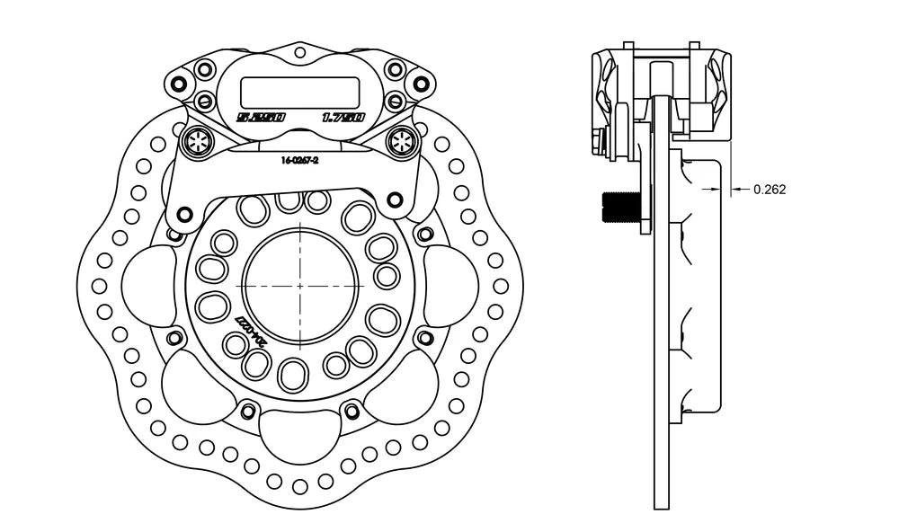 2024-2025 Ford Mustang S650 Rear Drag Racing Brake Kit (Reusing Factory Hubs) - 001-0297-1