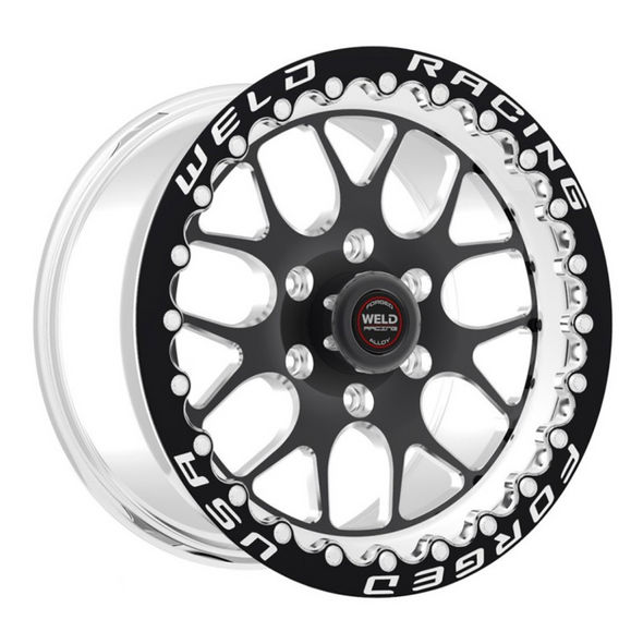 Weld Racing RT-S S77 HD Forged Aluminum 17x9.5 / 6x135 BP / 6.2in. BS Black Center Drag Wheel (Low Pad) - Single Beadlock - 77LB7095Y62F