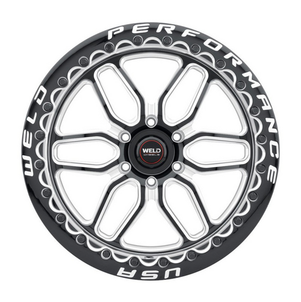 WELD Laguna 6 Beadlock Drag Gloss Black Wheel with Milled Spokes 20x10 | 6x135BC | +38 Offset | 7.00 Backspacing - S90300089P38