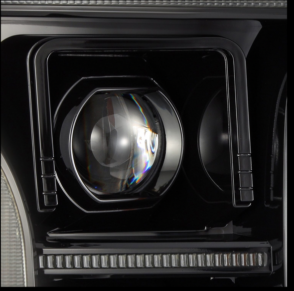 18-20 Ford F150 (MK II 14th Gen Style) LUXX-Series LED Projector Headlights Black
