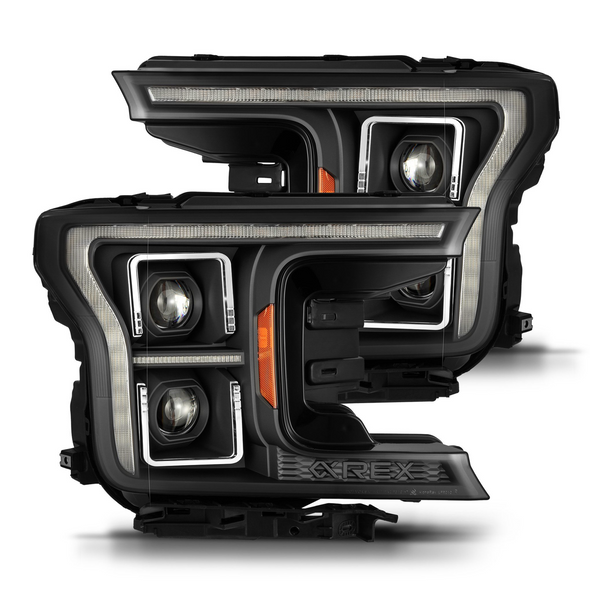 18-20 Ford F150 (MK II 14th Gen Style) PRO-Series Halogen Projector Headlights Black